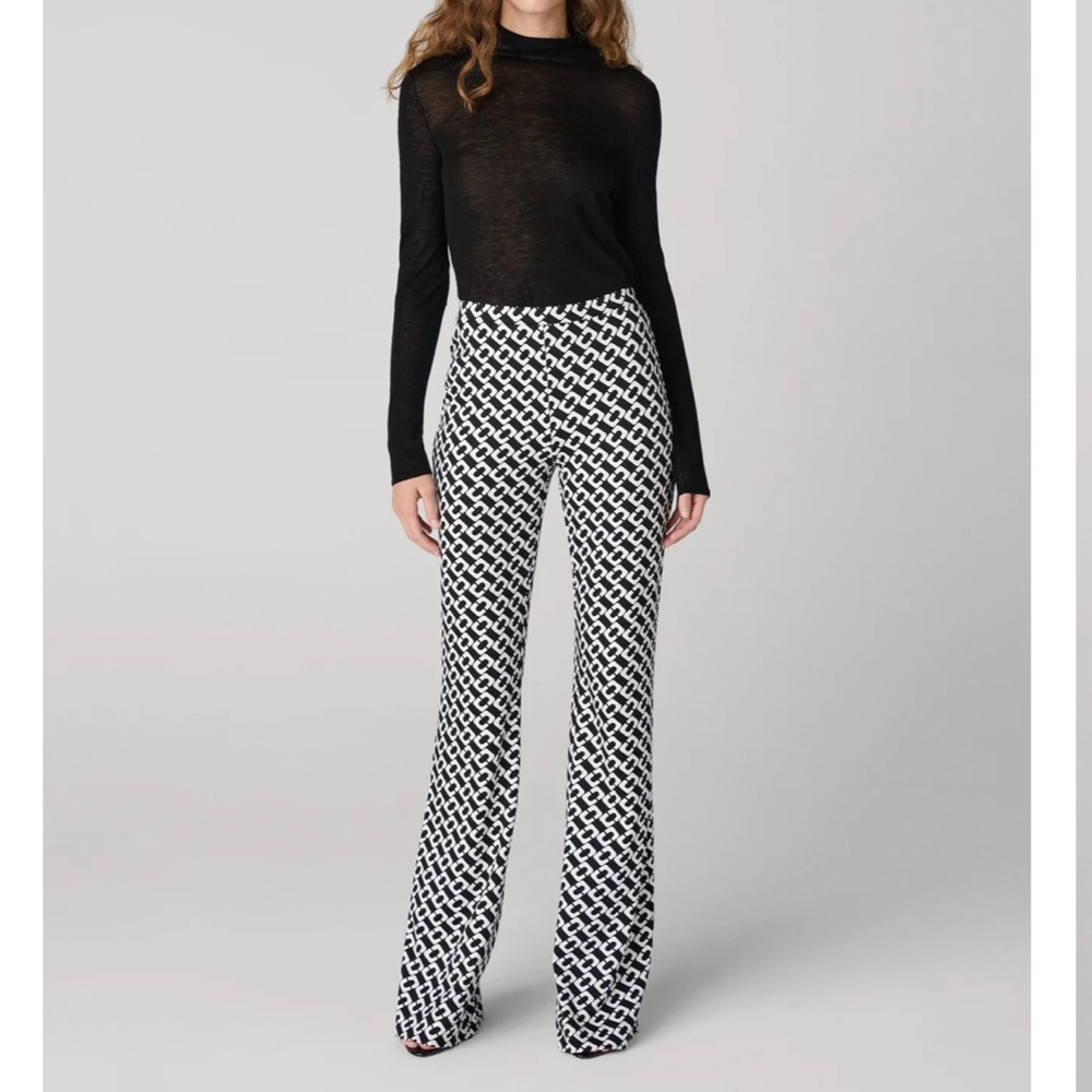 Diane Von Furstenberg Black and White Brooklyn pants